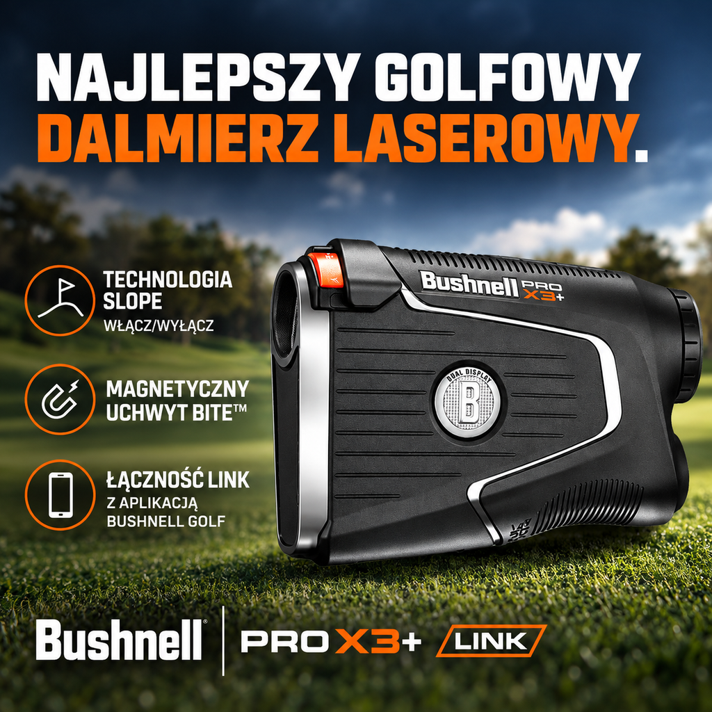 Bushnell Pro X3+ LINK – precyzyjny laser dla graczy turniejowych