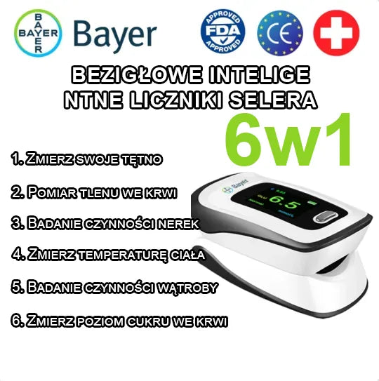 【12 w 1】Najnowszy nieinwazyjny inteligentny glukometr firmy Bayer
